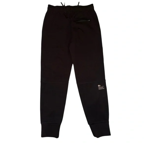 NWT Lacoste Womens Organic Cotton Jogger Sweatpants Black/Green Detail Orig $160 - Picture 13 of 16